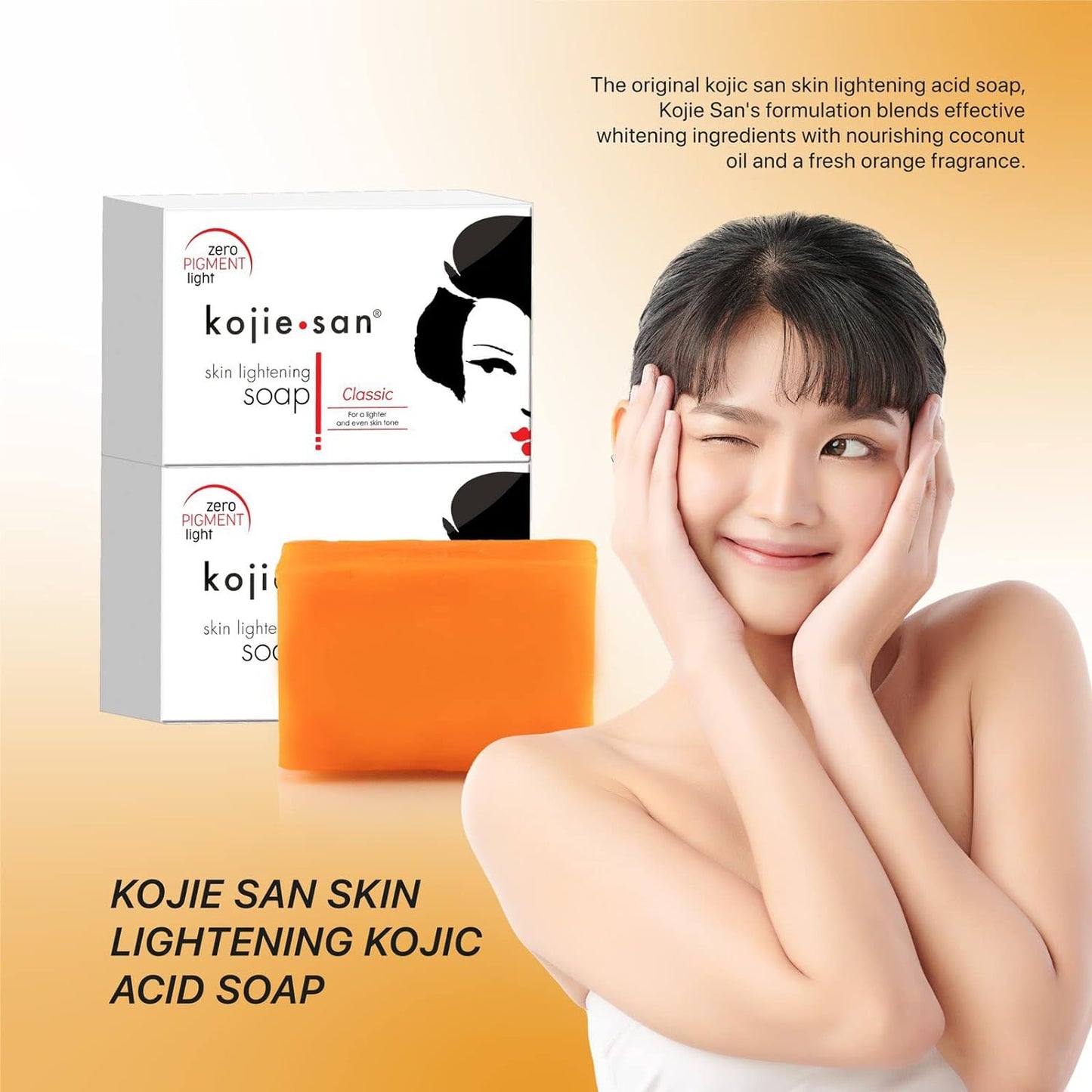 Kojie San 3 x 65G Kojie San Skin Kojic Acid Lightening Soap in Industry-leading Frustration Free Packaging