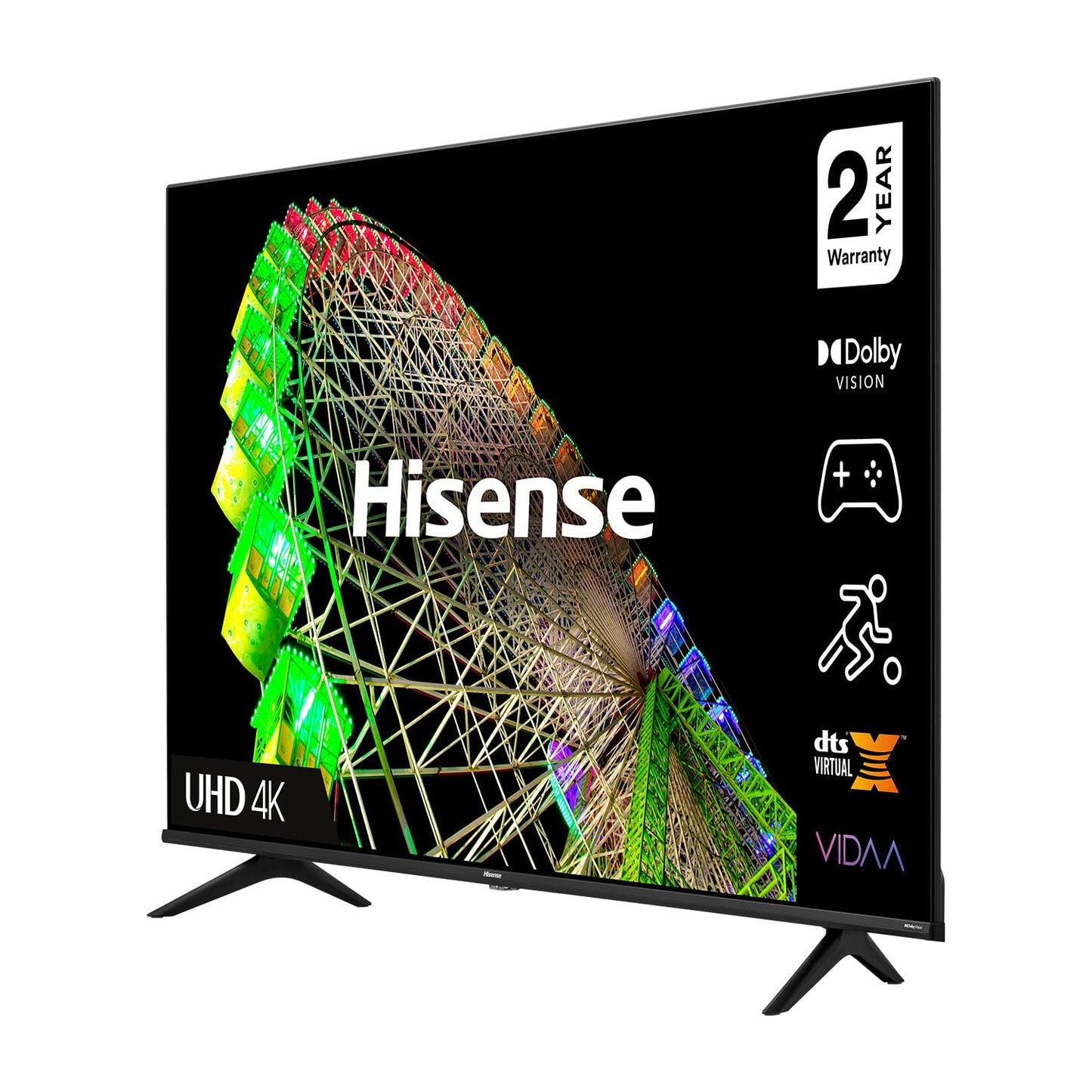 HISENSE 43A6BGTUK (43 Inch) 4K UHD Smart TV, with Dolby Vision HDR, DTS Virtual X, Youtube, Netflix, Disney +, Freeview Play and Alexa Built-in, Bluetooth and WiFi (2022 NEW)