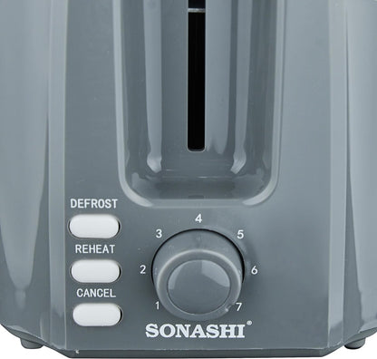 Sonashi 2-Slice Bread Toaster 750W ST-210 Grey