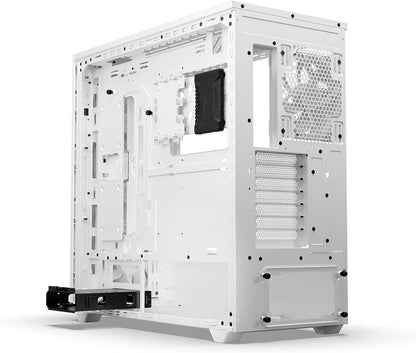 be quiet! Shadow Base 800 FX White PC Case, Light Wings White 140 mm PWM Fan, ARGB Lighting, USB 3.2 Gen. 2 Type C, Maximum Airflow, E-ATX Motherboard, 420 mm Radiators, Glass Side Panel, BGW64 - CaveHubs