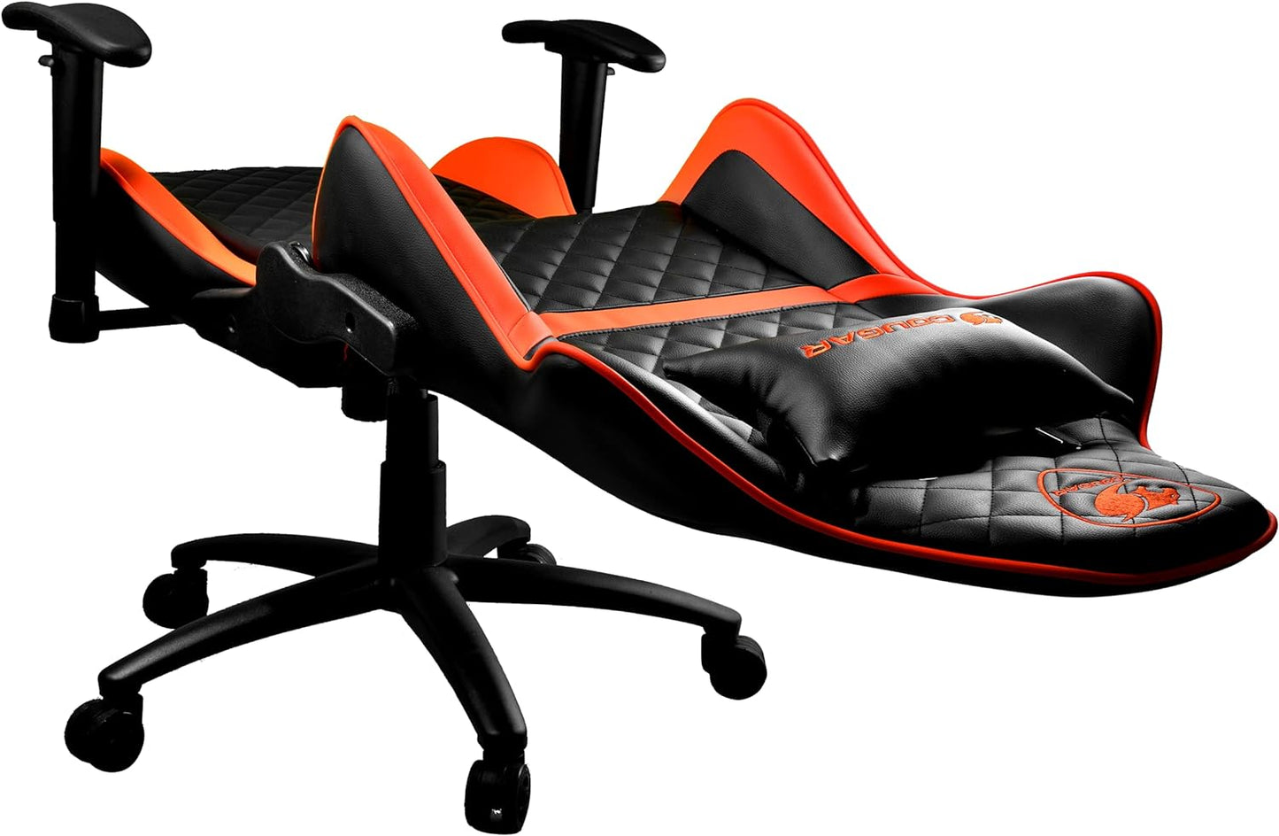 Cougar Gaming Chair Armor One, Steel-Frame, Breathable Pvc Leather, 180° Recliner System, 120Kg Weight Capacity, 2D Adjustable Arm-Rest, Steel 5-Star Base