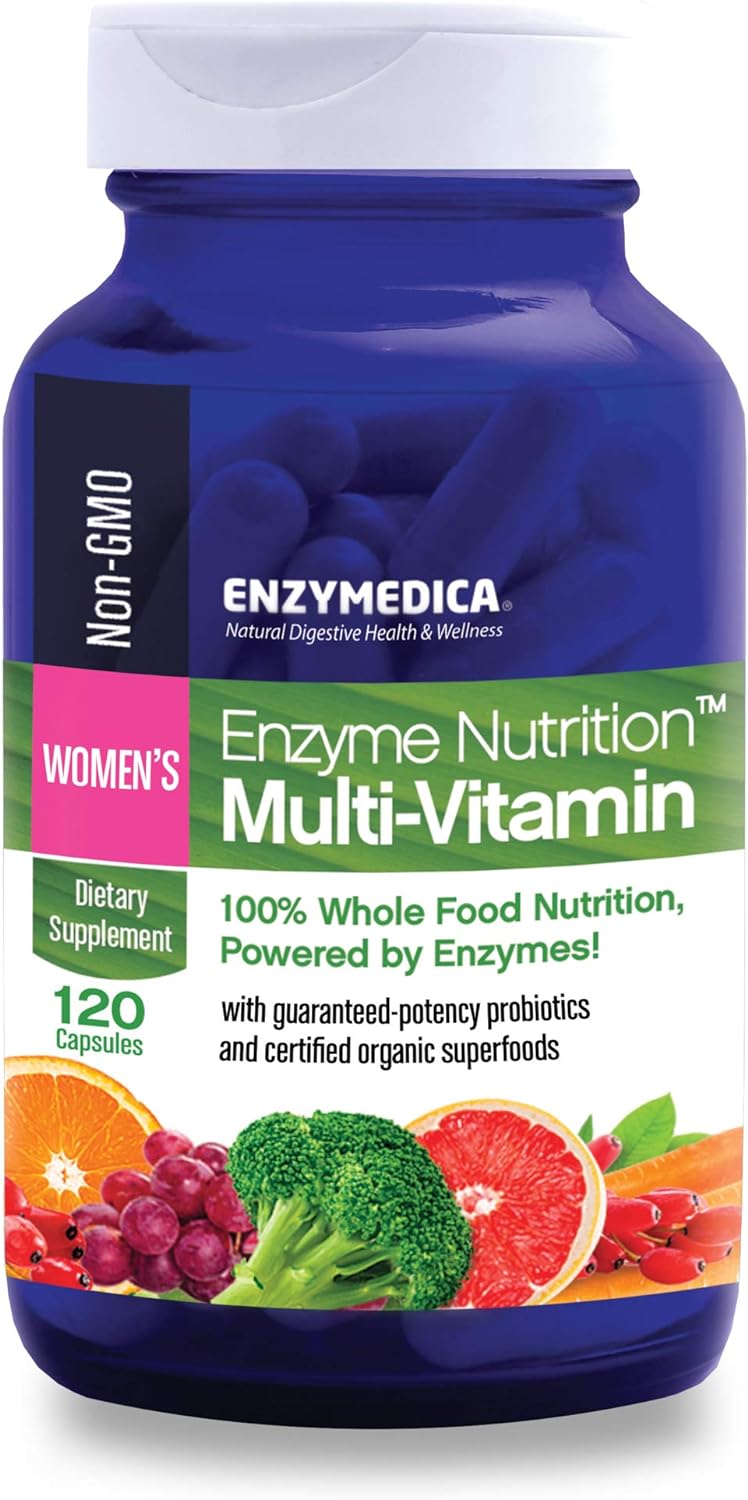 Enzymedica, Enzyme Nutrition Women's Multi-Vitamin, Support for a Healthy Heart, Immune Function and Energy, Non-GMO, 60 capsules