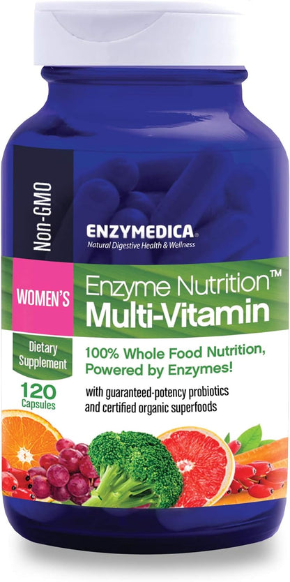 Enzymedica, Enzyme Nutrition Women's Multi-Vitamin, Support for a Healthy Heart, Immune Function and Energy, Non-GMO, 60 capsules