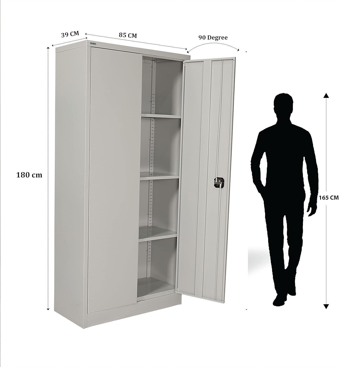 RIGID OEM Steel Office Cupboard - Grey