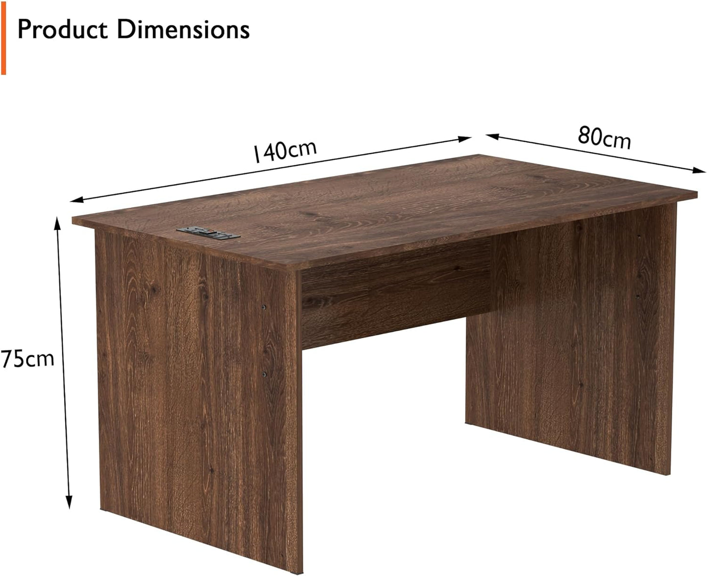 Mahmayi Writing Desk, MP1 160x80 Modern Wood Writing Table with Mobile Drawers - Versatile Corner Desk, Stylish and Functional Home Office Furniture - Oak (160cm With Drawer)