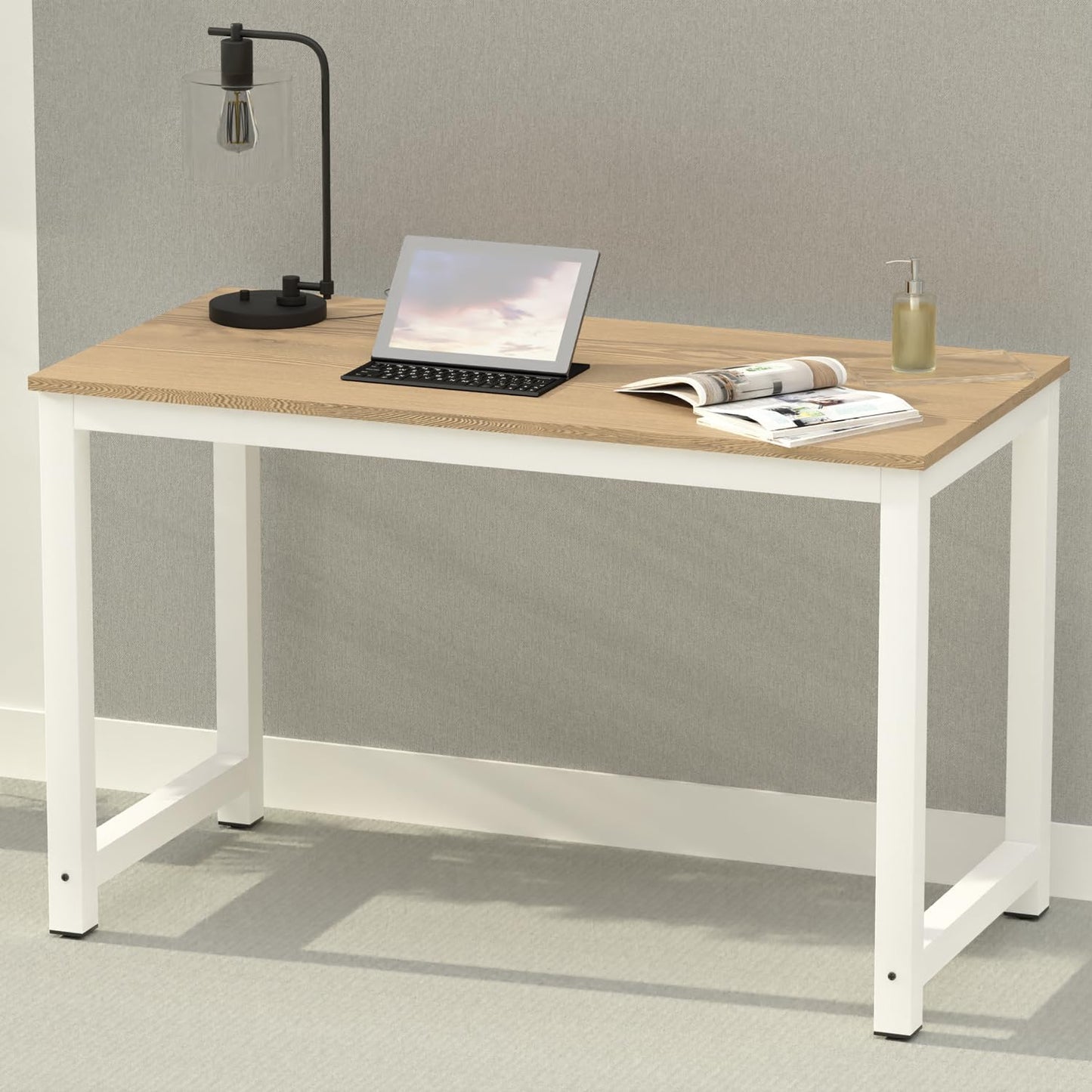 Mahmayi Renewed Modern Stylish Workstation Computer Desk for Home, Office, Living Room - Study Table - Office Furniture - 120 x 60CM - White