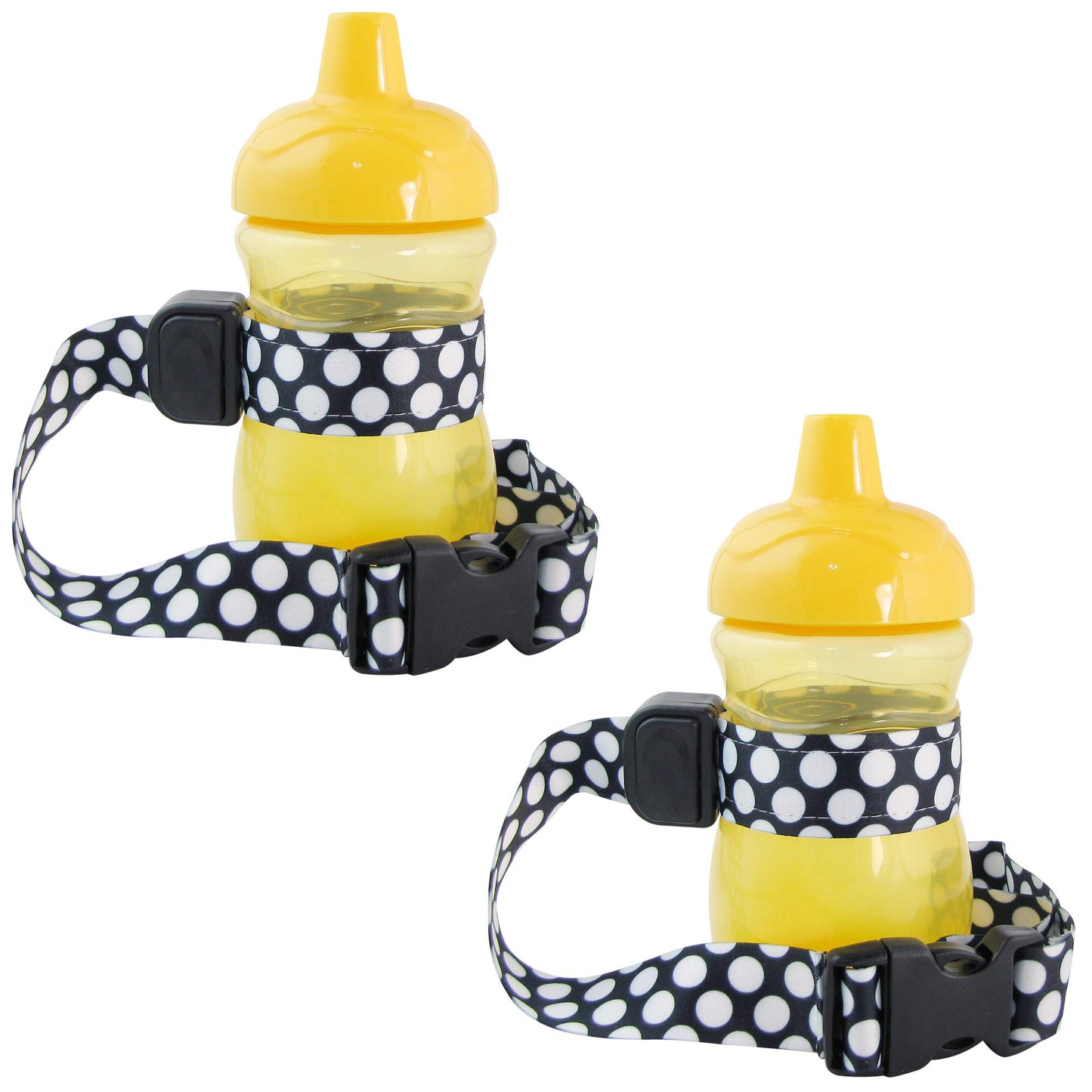 PBnJ Baby SippyPal Sippy Cup Holder Strap Leash Tether (Gray Chevron 2-Pack)