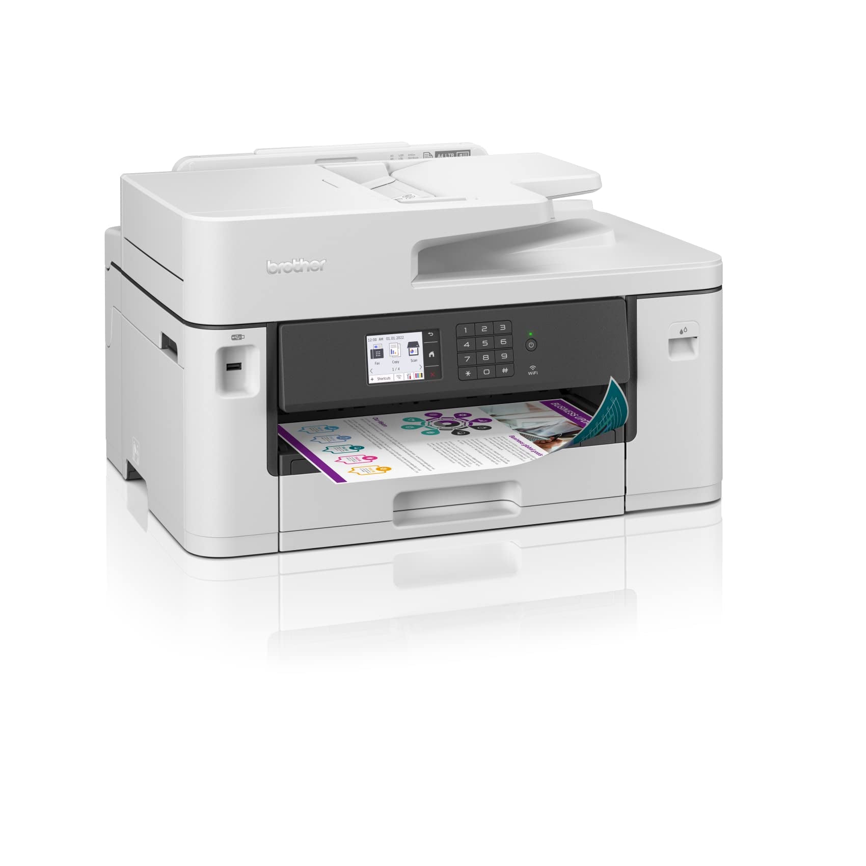 Brother Wireless All in One Printer, MFC-J2340DW, Wide Format Borderless Printing, High Yield Ink Cartridge, Large - CaveHubs