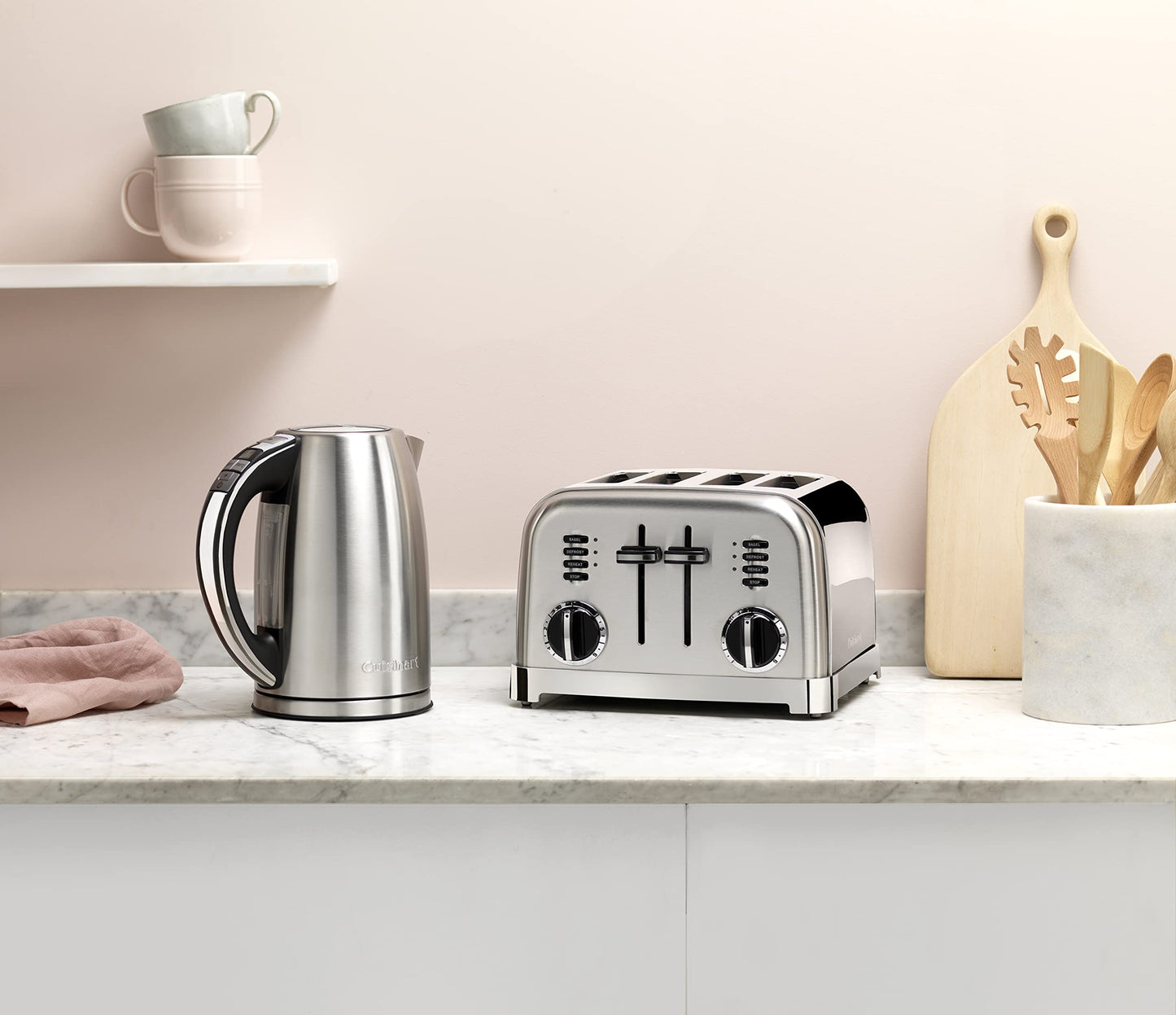 Cuisinart Style Collection 4 Slot Metal Classic Toaster, Vintage Rose