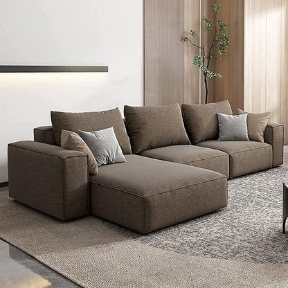 Karnak Sectional Sofa With Cushions L-Shaped Comfortable Living Room Sofa Color (Dark Grey)