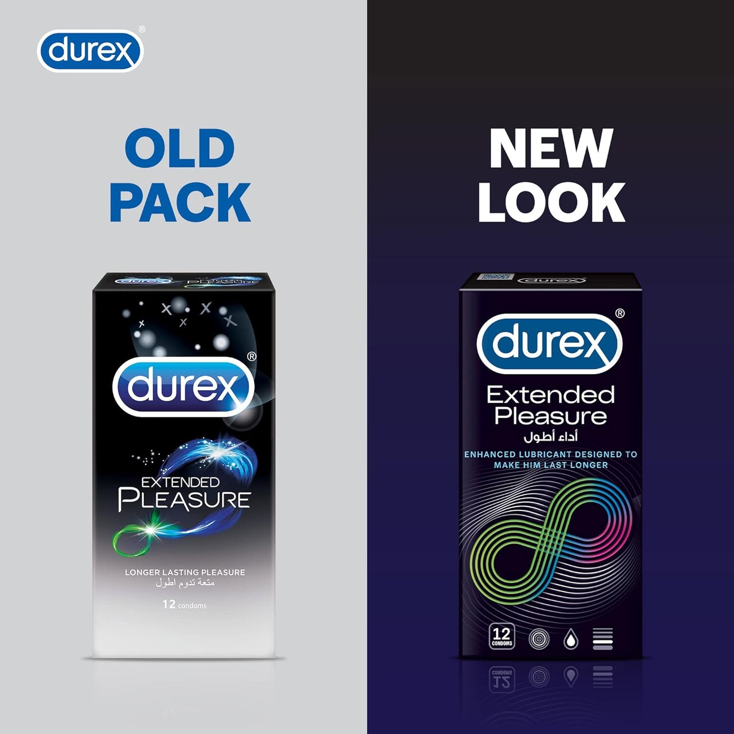 Durex Extended Pleasure Condoms for Men, Pack of 12