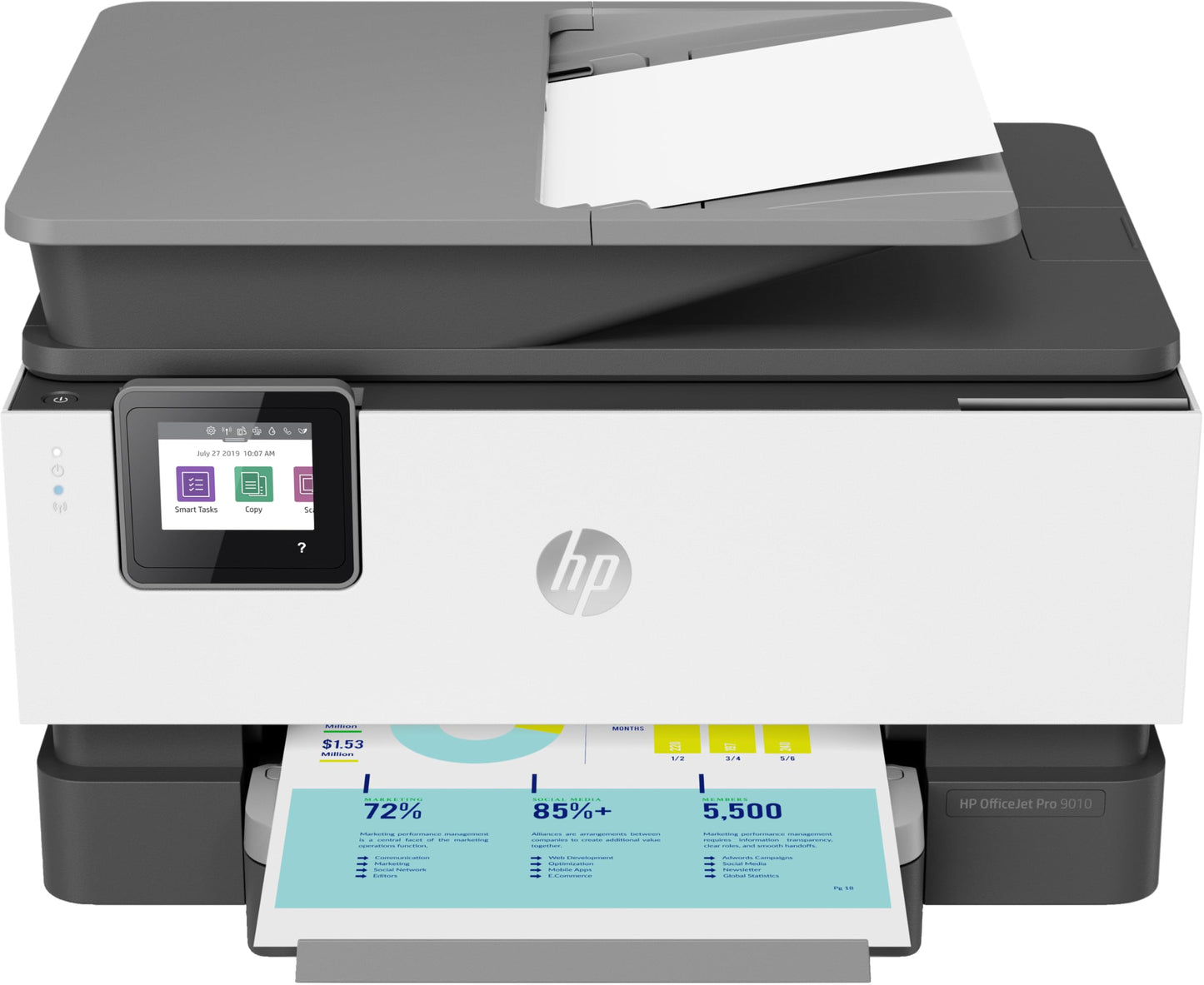 Hp Officejet Pro 9010 All-In-One Wireless Printer, With Smart Tasks For Smart Office Productivity (3UK83B)