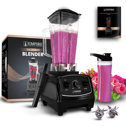 Empire Blender Smoothie Maker 2200W, 10 Adjustable Speeds Smoothie Blender with 2L BPA-Free Container, 30,000RPM High-Speed Blenders with Multiple Blades, Professional Blenders for Kitchen (E-Book)