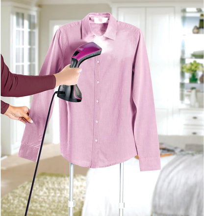 BLACK+DECKER Portable Garment Steamer With Universal Bottle Adaptor 1500W Dark Purple HST1500-B5