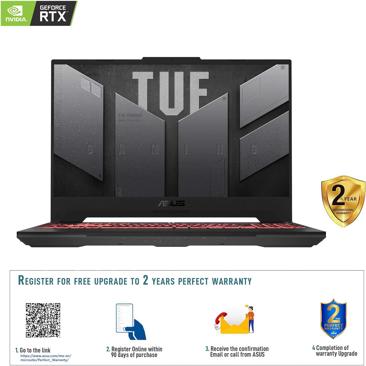 AsUS Tuf Dash A15 Gaming Fa507Rc-Hn018W (Jaeger Gray) Laptop, R7-6800H 16Gb 512Gb Ssd, Nv Rtx3050, Win11 Home, 15.6" Fhd 1920X1080 16:9 144Hz, Hd Webcam, Backlit-Rgb-Eng-Arb-Kb (Upgraded) - CaveHubs