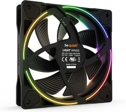 be quiet! Light Wings 120mm PWM, Premium ARGB Cooling Fan, 4-Pin, Triple Pack, BL076, black