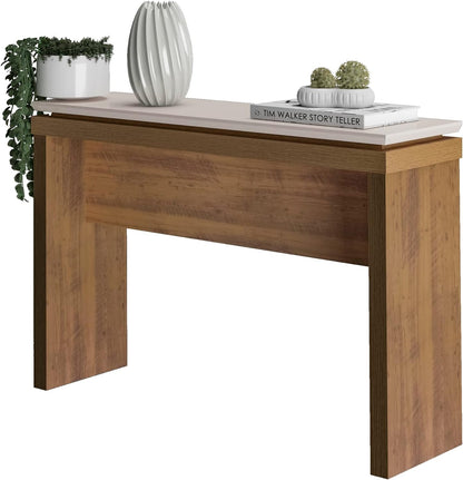 Artely Luna sturdy Console Table, Pine/Off White - W 120 x D 33 x H 79,5 cm