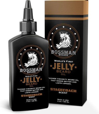 Bossman Beard Oil Jelly and Relaxing Beard Balm Combo- Royal Oud Scent