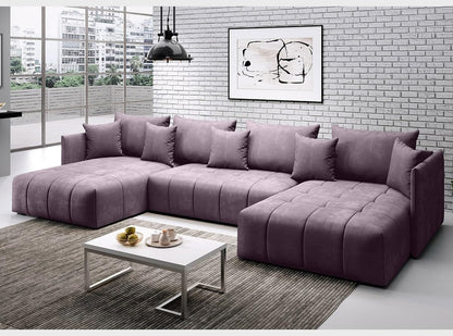 Comfynest Deluxe U-Shape Sectional Sofa Modern Living Room Elegance Spacious Comfort and Stylish Design (Warm Beige)