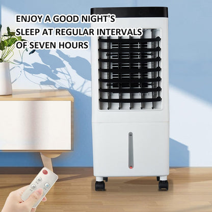 Evaporative Air Cooler, TDOO Cooling Fan with 3 Modes & 3 Speeds, Windowless Air Conditioner with 12-H Timer Remote Control