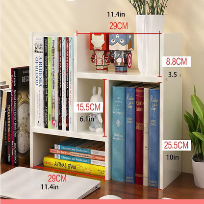 TEEMEI Multi-Tier Small Wood Book Shelf Organizer Bedroom Home Children's Bookcase Storage Rack Simple Furniture Desk Bookshelf for Student Dormitory and Office (tree shape)