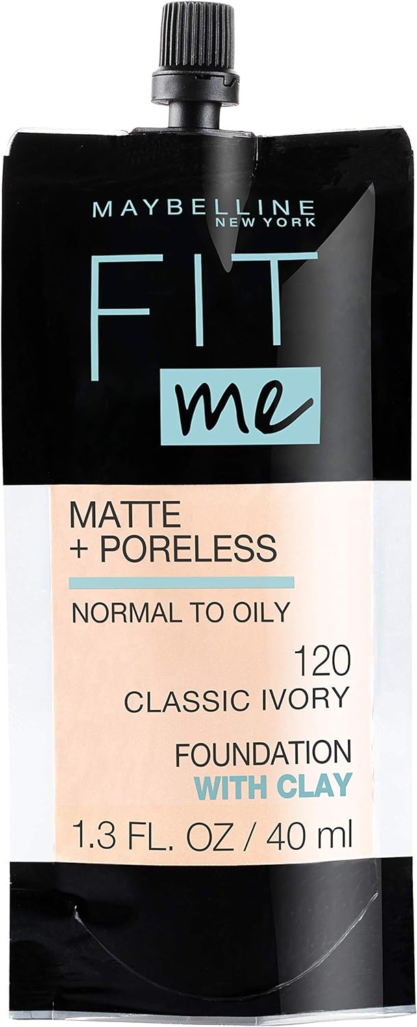 Maybelline Fit Me Matte + Poreless Liquid Oil-Free Foundation Makeup, Soft Tan, 1 Count (Packaging May Vary)