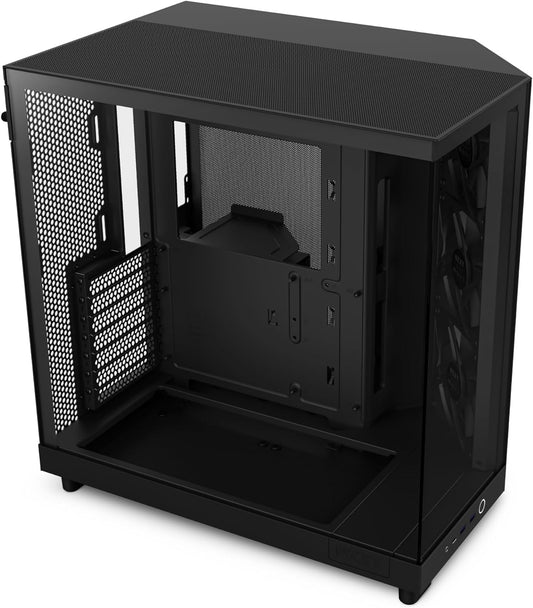 NZXT H6 Flow (2023) Compact Dual-chamber ATX Case - CC-H61FB-R1 - All Black