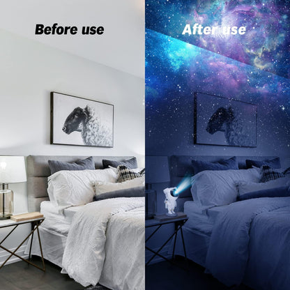 HJB VISSO Star Projector Night Light with Timer, Remote Control and 360°Adjustable Design, Astronaut Nebula Galaxy Night Light Projector for Children Adults Baby Bedroom, Party Room and Game Room