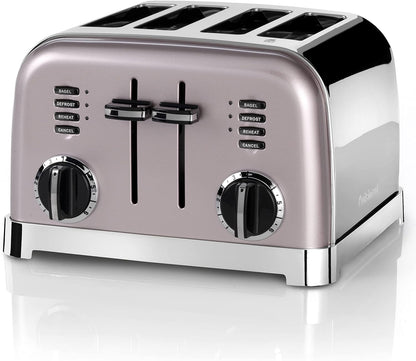 Cuisinart Style Collection 4 Slot Metal Classic Toaster, Vintage Rose