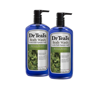 Dr Teal's Epsom Salt Body Wash - EUcalyptUS & Spearmint, 710Ml, 24 Ounce