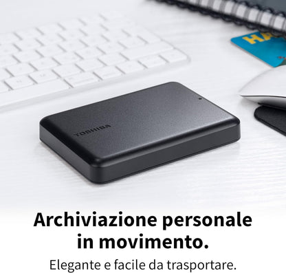 Toshiba Canvio Partner 2TB Portable 2.5’’ External Hard Drive, USB 3.2, Mac & Windows compatible. Xbox, PS4