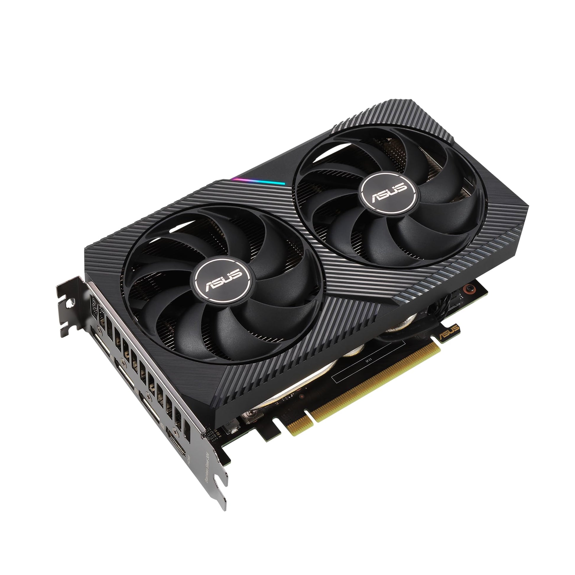 Asus Dual NVIDIA GeForce RTX 3060 V2 OC Edition Gaming Graphics Card, PCIe 4.0, 12GB GDDR6 Memory, HDMI 2.1, DisplayPort 1.4a, 2-Slot Design, 15Gbps, 192-bit - Black - CaveHubs