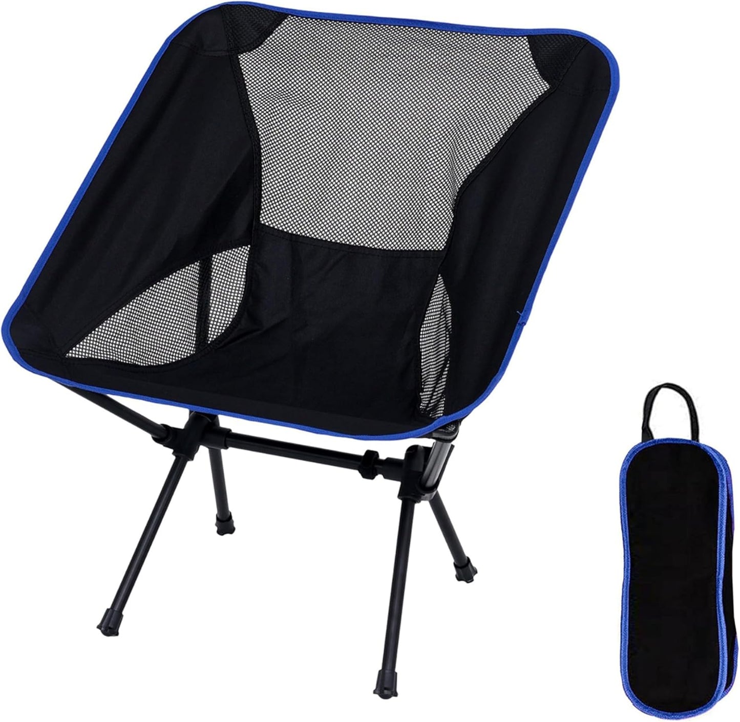 woodandgas outdoors Wood & Gas Branded Portable Folding Lightweight Chair – 55 x 55 x 65 cm, Steel Frame with Oxford Mesh, Supports Up to 100 kg, Weighs 1.2 kg