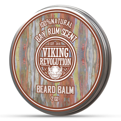 Viking Revolution Beard Balm with Sandalwood Scent and Argan & Jojoba Oils- Styles, Strengthens & Softens Beards & Mustaches - Leave in Conditioner Wax for Men (1 Pack)