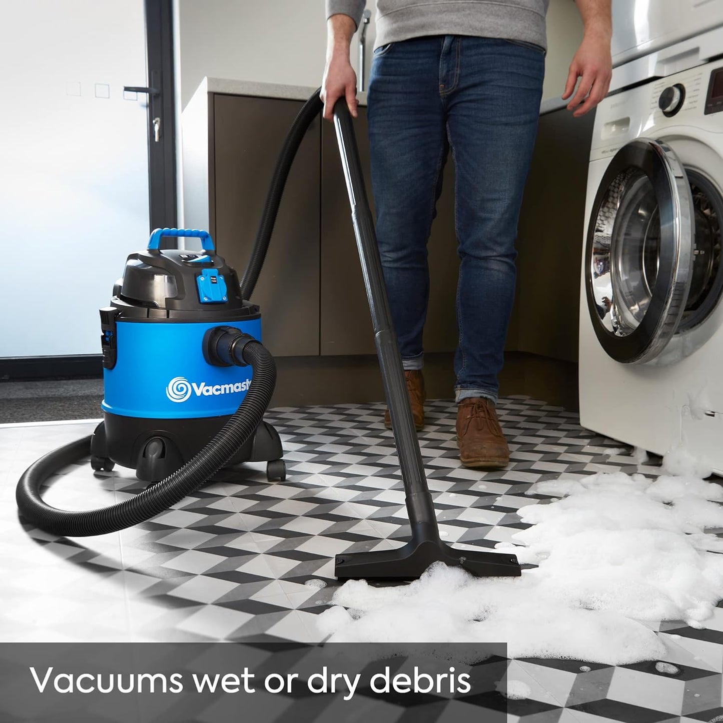 Vacmaster Multi 20 PTO Wet & Dry Vacuum Cleaner, 20 litre, 1250W motor, power take off socket, ideal for DIY, garage and car cleaning, 2 year guarantee