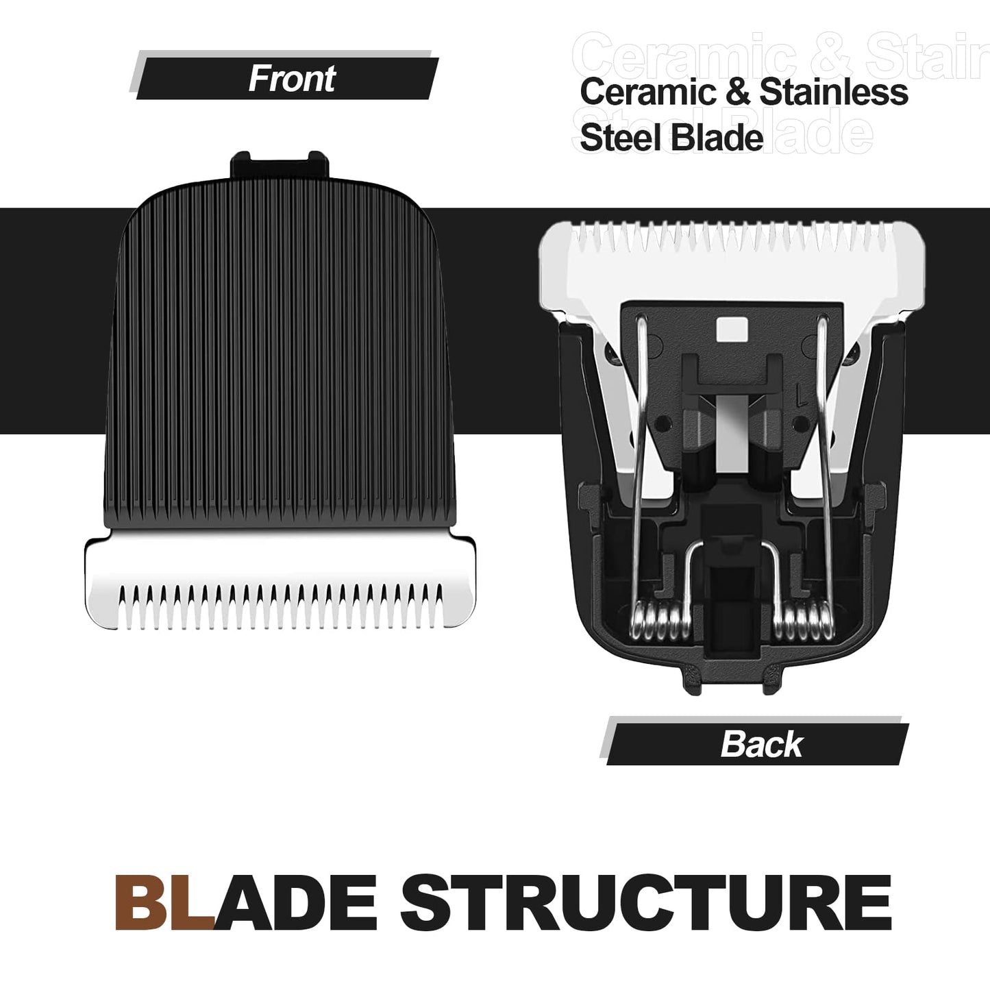 2 Pack Replacement Blade for Manscaped The Lawn Mower Electric Groin Hair Trimmer Blade, Premium & Hygienic Snap-In Replacement Blades Compatible with Manscaped Lawn Mower 4.0 3.0 2.0