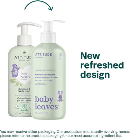 Attitude Baby Leaves 2In1 Natural Shampoo - Apple - 473 ml