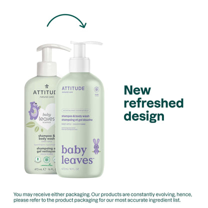 Attitude Baby Leaves 2In1 Natural Shampoo - Apple - 473 ml