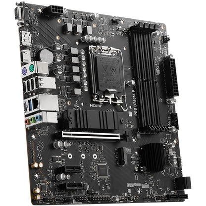 MSI Pro B760M-P LGA1700 4X DDR5 2X M.2 PCIe 4.0 USB-C Micro ATX Motherboard