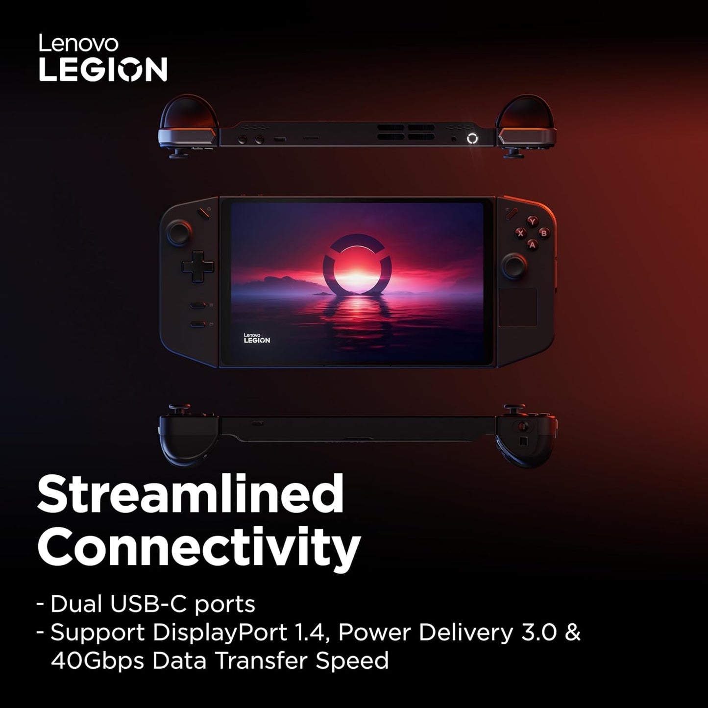 Lenovo Legion Go, Handheld Gaming, AMD Ryzen Z1 Extreme Processor, 16GB RAM, 512GB SSD Storage, Integrated AMD Radeon Graphics, 8.8"WQXGA 144Hz Display, Windows 11 - [83E10030AX]