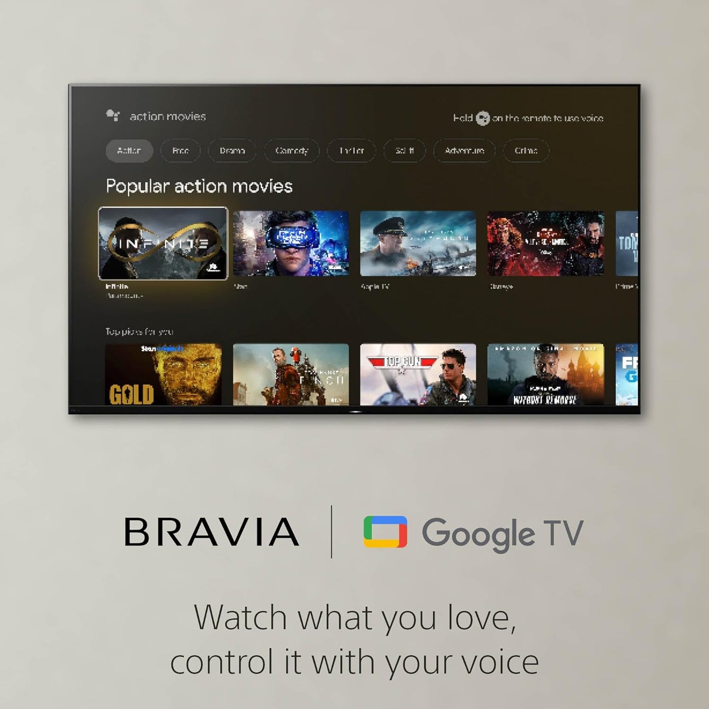 Sony BRAVIA 55 Inch TV 4K UHD LED Smart Google TV - KD-55X80L (2023 Model) - UAE Version