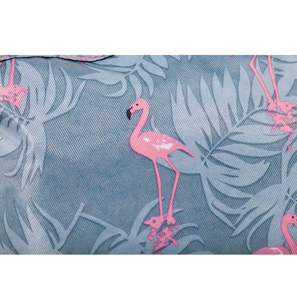 QTL Waterproof Flamingo Cosmetic Bag Set Toiletry Storage Organizer for Women Girls(Grey)