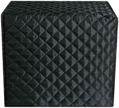 Bread Maker Cover, Cotton Quilted Diamond Stitching Bakeware Protector,Kitchen Toaster Appliance Dust Cover, Machine Washable(Black, 17"x11"x15")