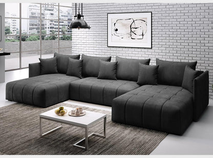 Comfynest Deluxe U-Shape Sectional Sofa Modern Living Room Elegance Spacious Comfort and Stylish Design (Warm Beige)