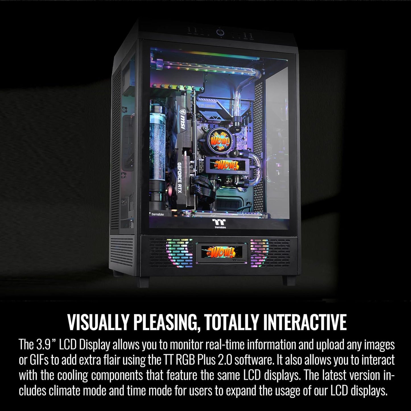 Thermaltake Tower 100 Black Edition Tempered Glass Type-C (Usb 3.1 Gen 2) Mini Tower Computer Chassis Supports Mini-Itx Ca-1R3-00S1Wn-00