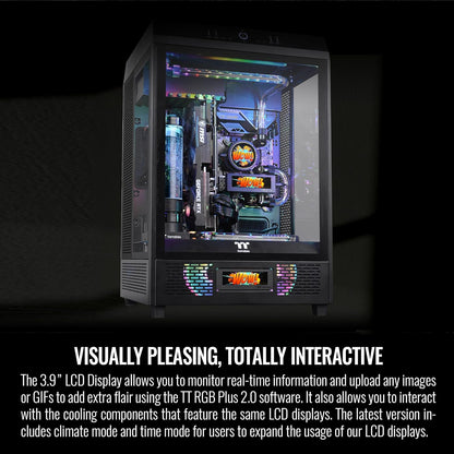 Thermaltake Tower 100 Black Edition Tempered Glass Type-C (Usb 3.1 Gen 2) Mini Tower Computer Chassis Supports Mini-Itx Ca-1R3-00S1Wn-00