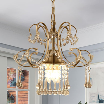 Garwarm Modern Sputnik Chandelier, Mid-Century Ceiling Light Fixture, Industrial Ceiling Lamp Brushed Nickel Gold Pendant Lighting for Dining Room Living Room,5 Lights(Bulbs NOT Included)