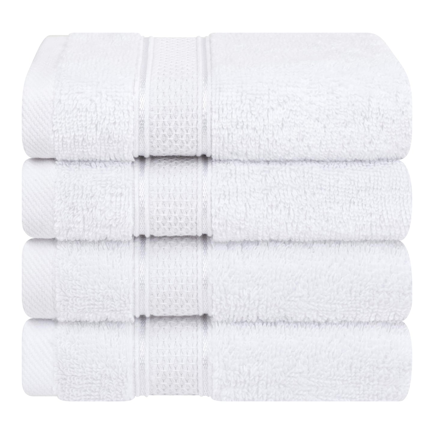 American Soft Linen Bath Linen Sets, 4 Pack Bath Linen Sets for Your Bathroom, Salem Luxury 100% Turkish Soft Twist Cotton, 13 x 13 inches Premium Quality Bath Linen Sets, Black