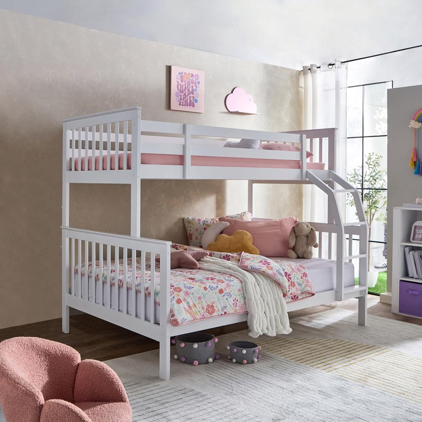 HomeBox Hampton Twin Bunk Bed - 90x200 and 120x200 cm