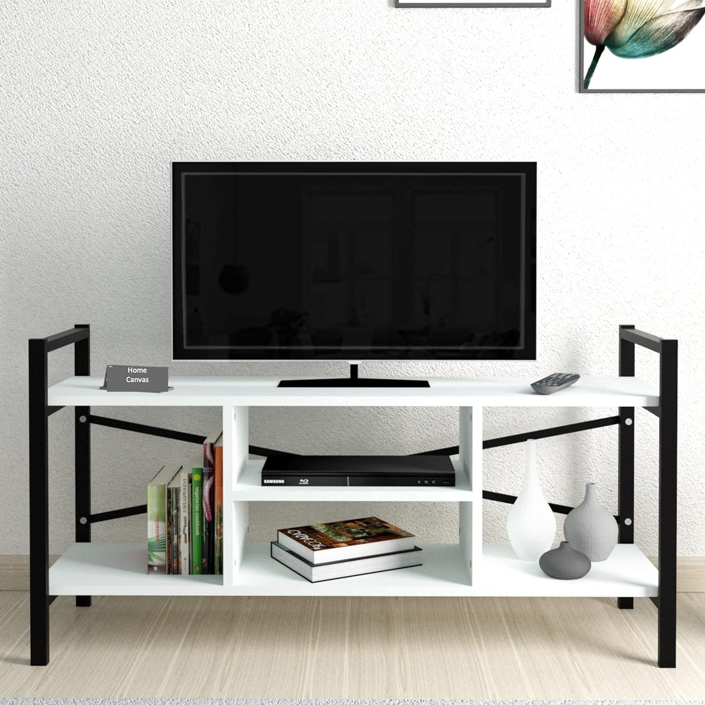 Home Canvas Gila TV Stand 120cm (White)